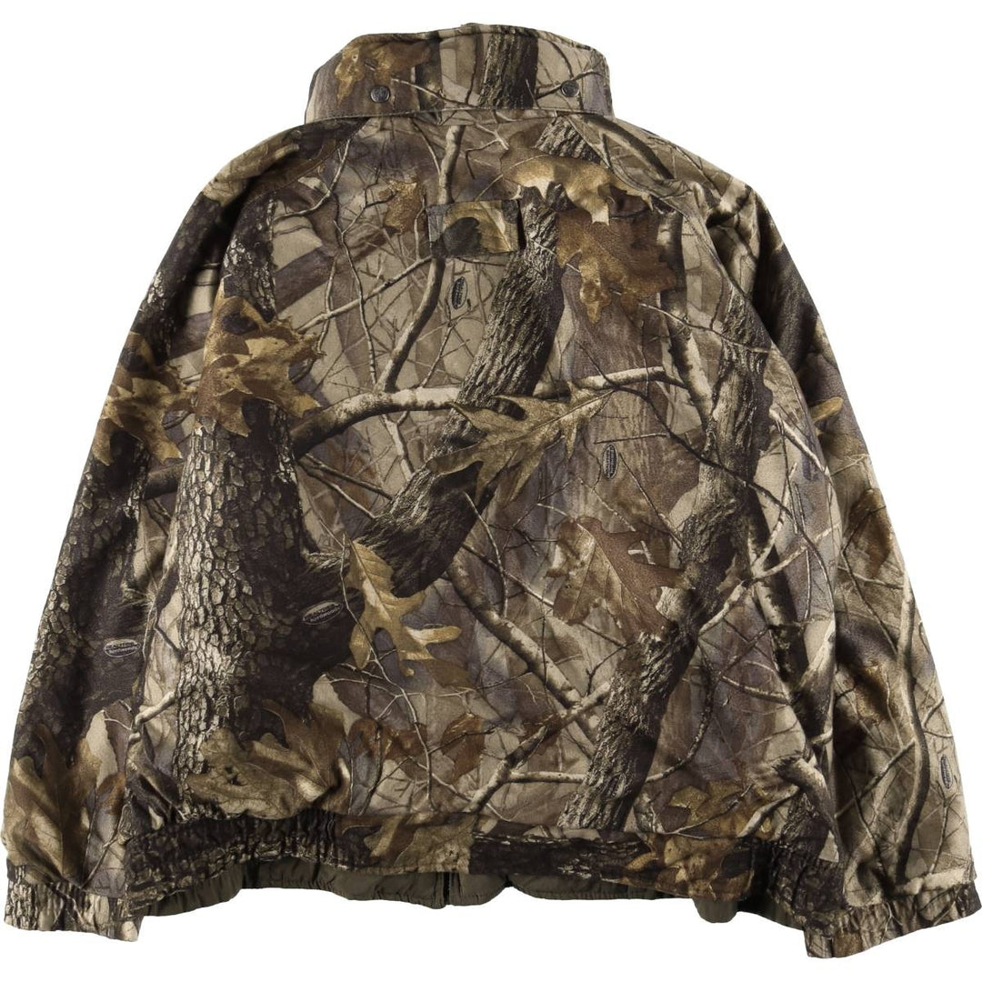90s-00'S Woolrich Camouflage Pattern Realtree Camo Reversible Padded Puffer Jacket, Men's XXL polyester Khaki type Vintage Second Hand