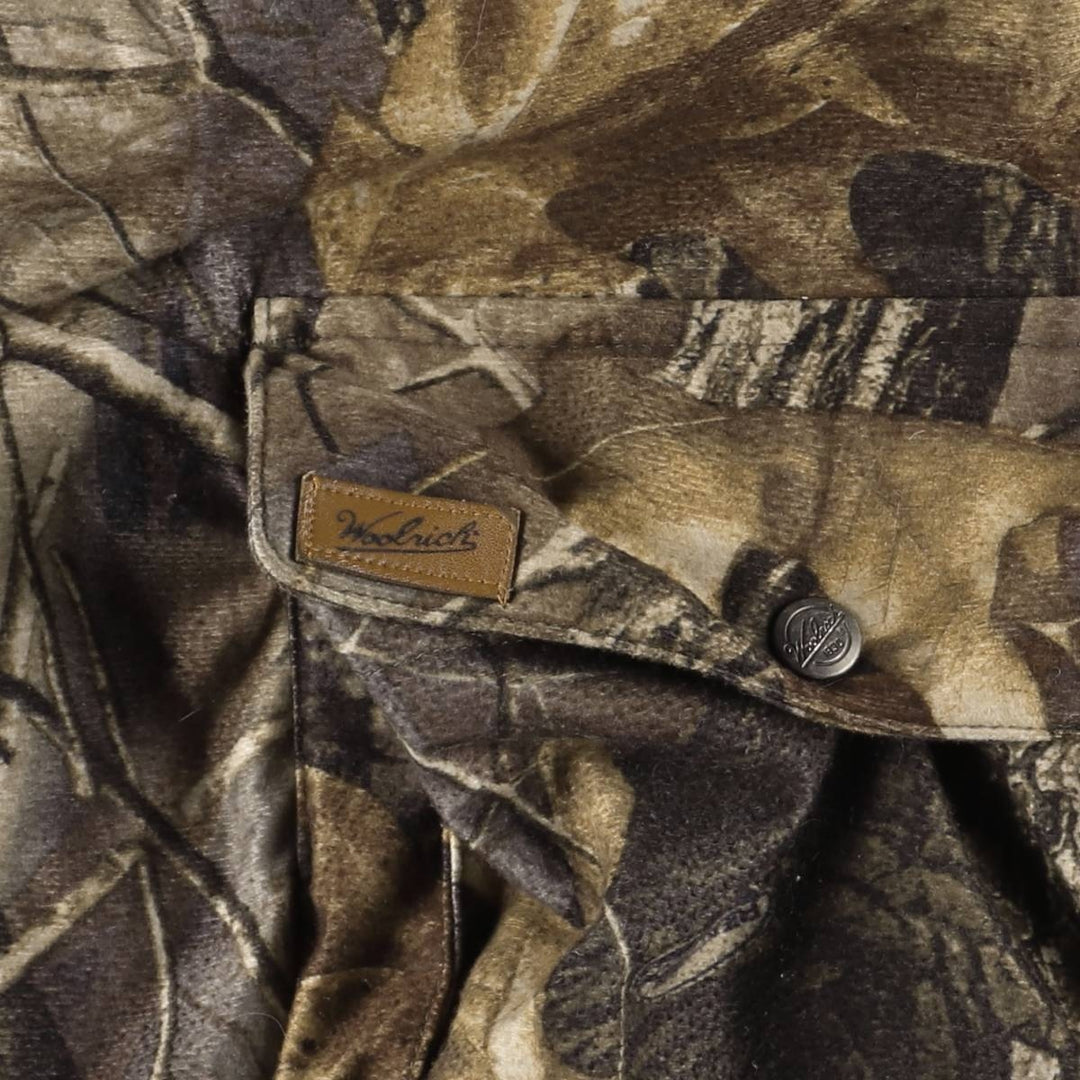 90s-00'S Woolrich Camouflage Pattern Realtree Camo Reversible Padded Puffer Jacket, Men's XXL polyester Khaki type Vintage Second Hand