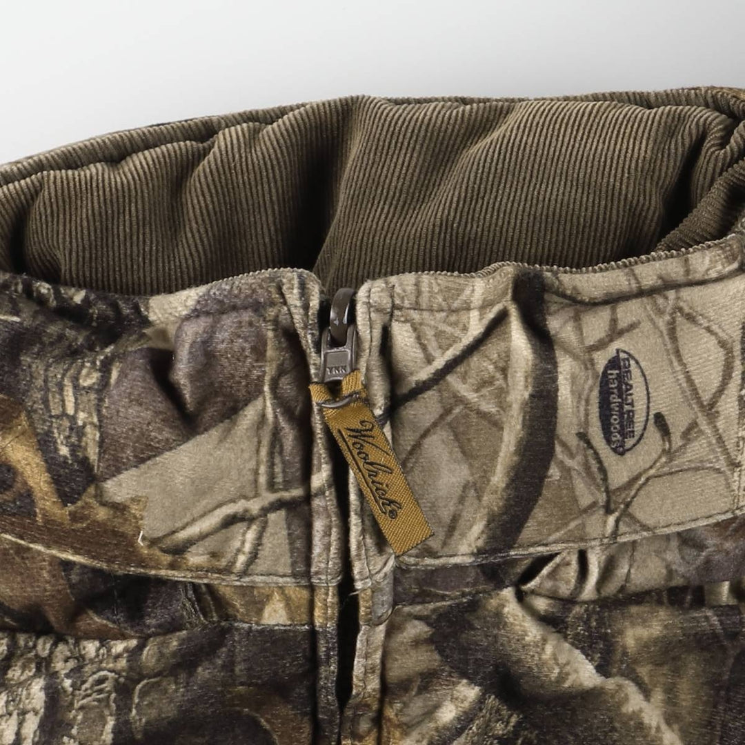 90s-00'S Woolrich Camouflage Pattern Realtree Camo Reversible Padded Puffer Jacket, Men's XXL polyester Khaki type Vintage Second Hand