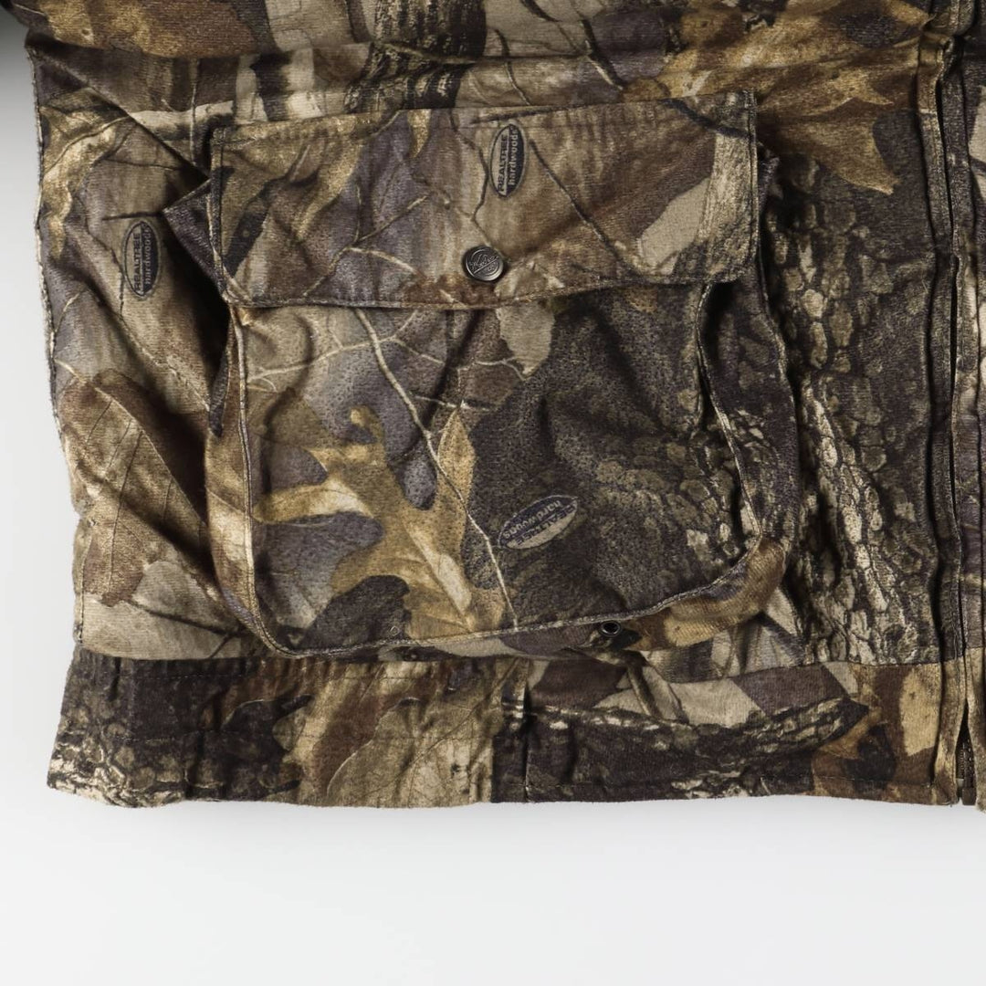 90s-00'S Woolrich Camouflage Pattern Realtree Camo Reversible Padded Puffer Jacket, Men's XXL polyester Khaki type Vintage Second Hand