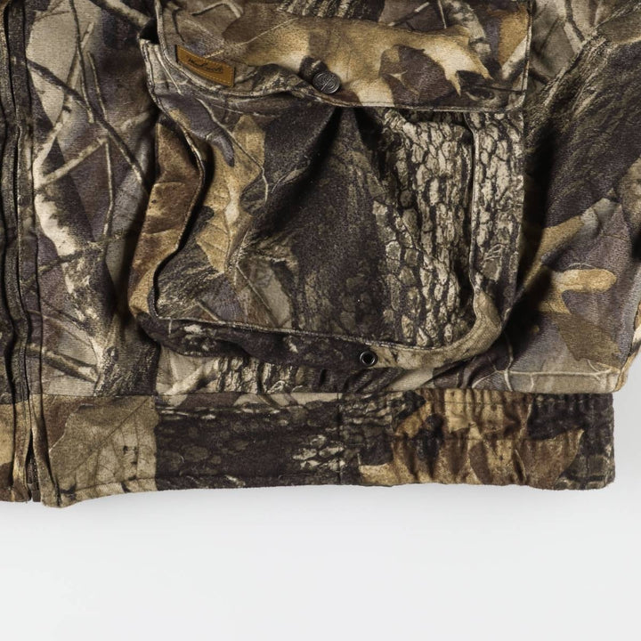 90s-00'S Woolrich Camouflage Pattern Realtree Camo Reversible Padded Puffer Jacket, Men's XXL polyester Khaki type Vintage Second Hand