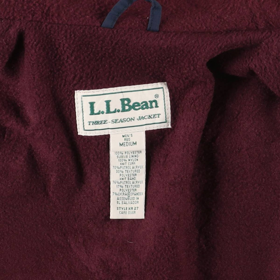 90'S LLBean Three-Season Jacket, Men's Size Medium, Vintage Nylon navy blue type Vintage Second Hand