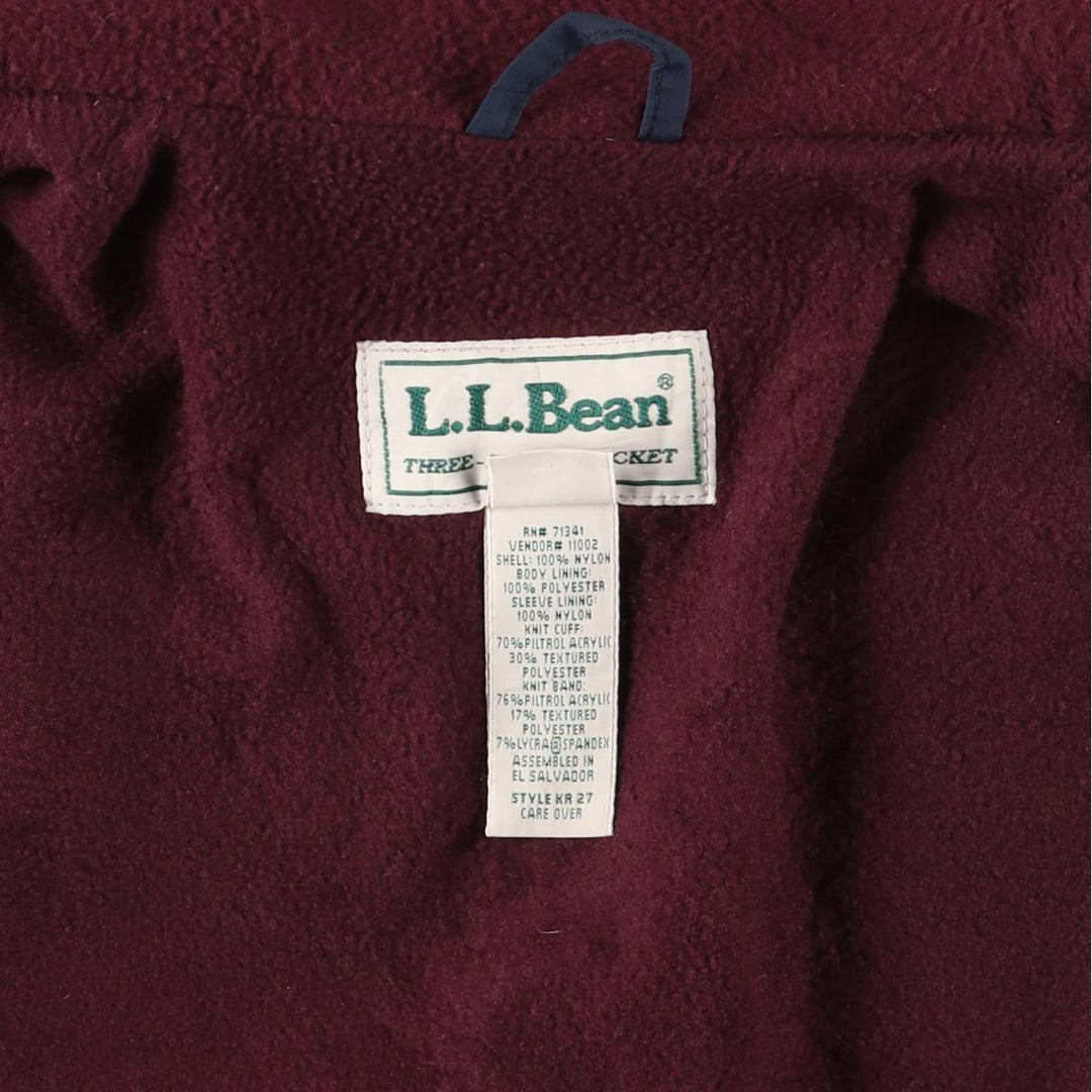 90'S LLBean Three-Season Jacket, Men's Size Medium, Vintage Nylon navy blue type Vintage Second Hand