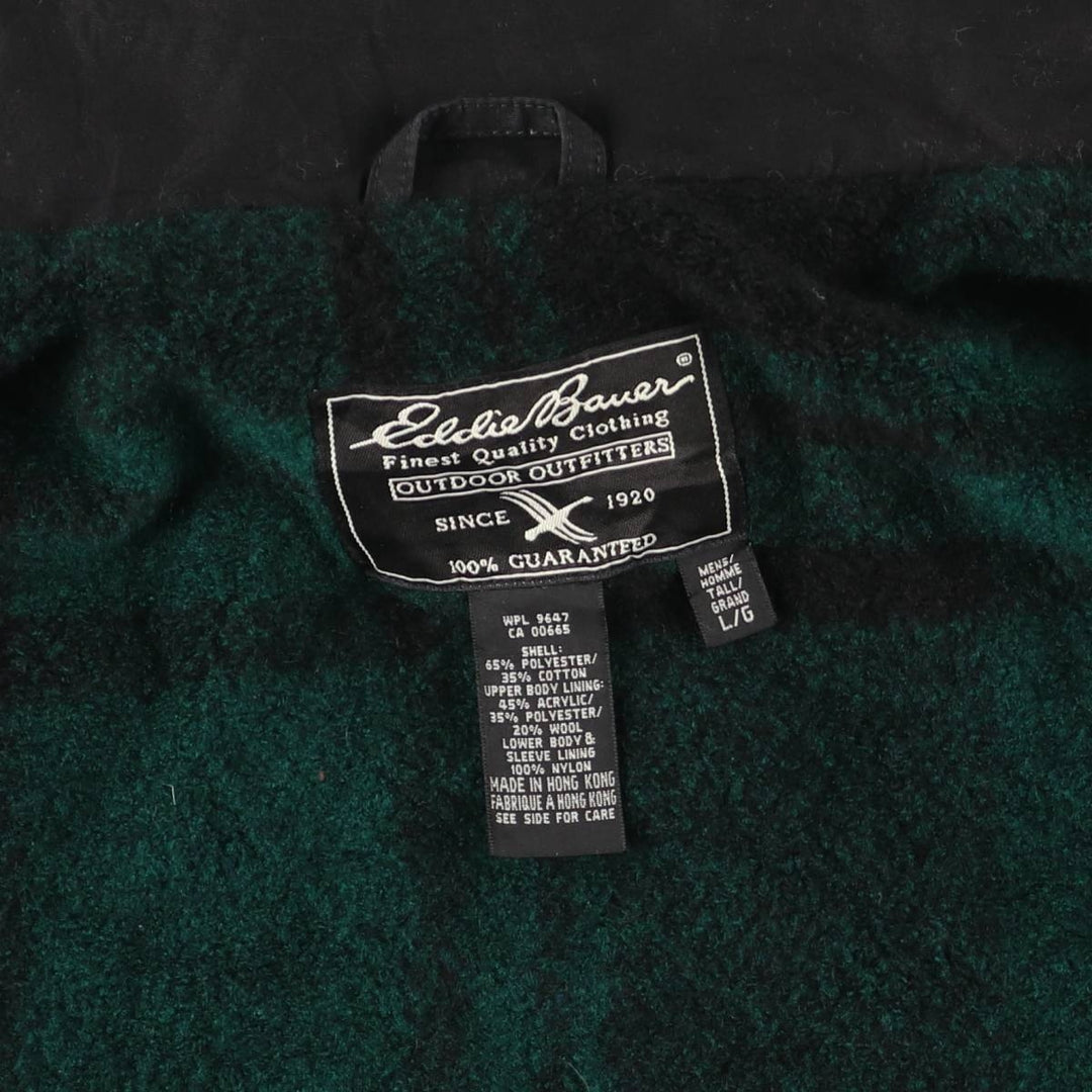 2000'S Eddie Bauer Mountain Jacket, Shell Jacket, Men's Size L polyester black type Vintage Second Hand