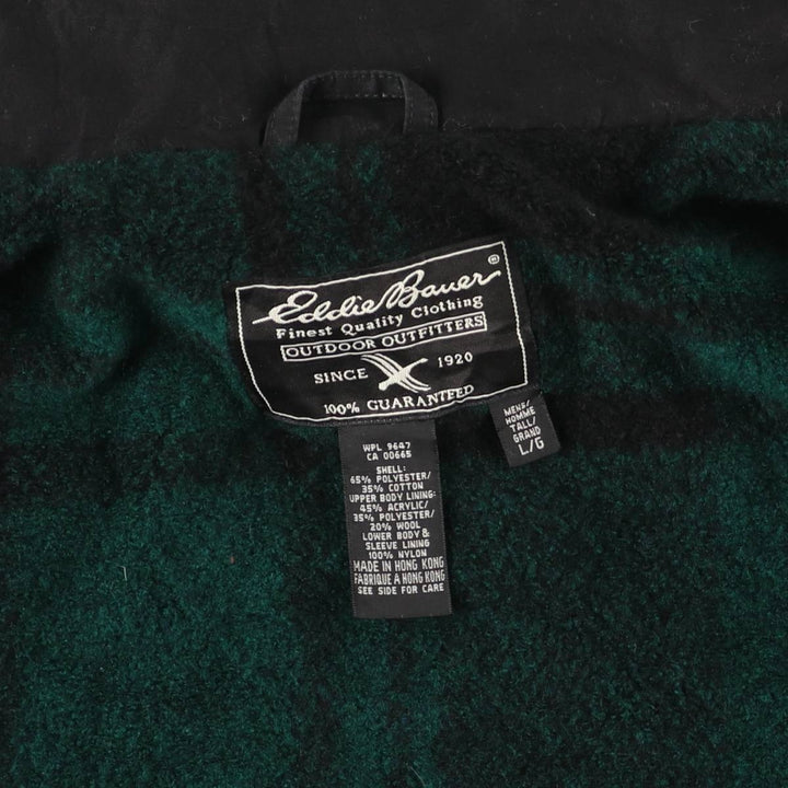 2000'S Eddie Bauer Mountain Jacket, Shell Jacket, Men's Size L polyester black type Vintage Second Hand
