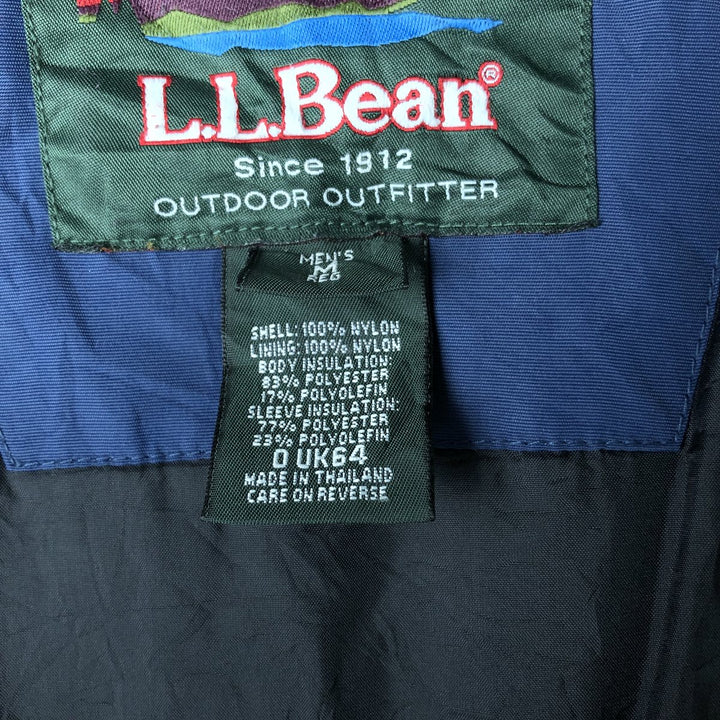 90s-00'S LLBean Padded Mountain Jacket, Shell Jacket, Puffer Jacket, Men's Size M Nylon navy blue type Vintage Second Hand