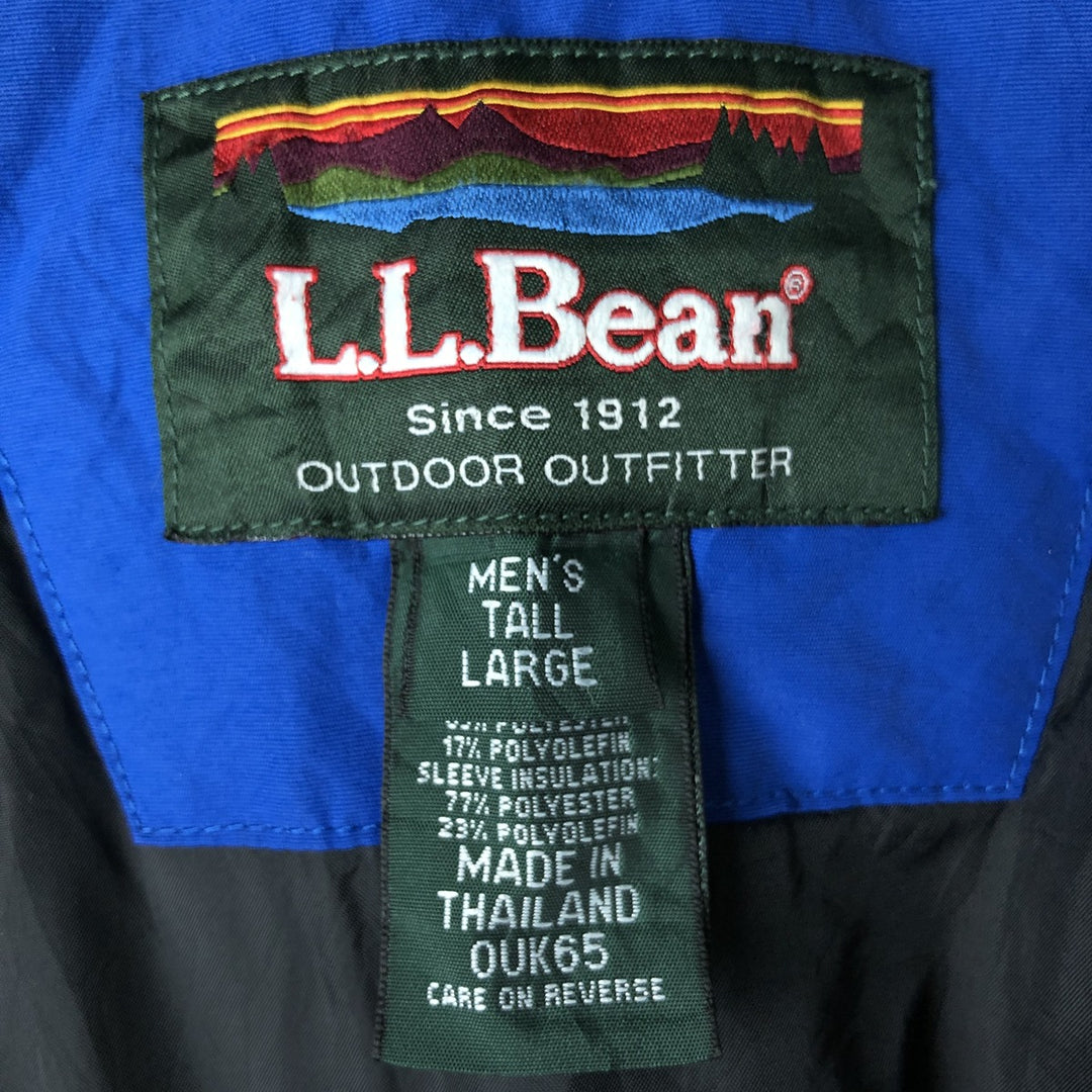 90s-00'S LLBean Padded Mountain Jacket, Shell Jacket, Puffer Jacket, Men's Size L Nylon blue type Vintage Second Hand