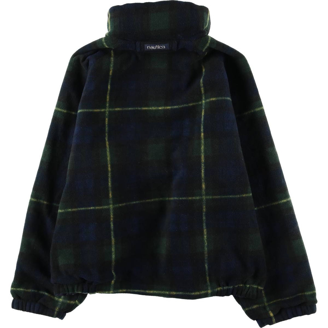 Vintage 90'S Nautica Check Pattern Reversible Sailing Jacket, Men's Size L cotton navy blue type Vintage Second Hand