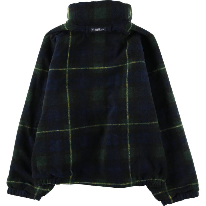 Vintage 90'S Nautica Check Pattern Reversible Sailing Jacket, Men's Size L cotton navy blue type Vintage Second Hand