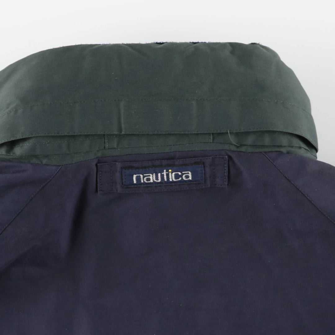 Vintage 90'S Nautica Check Pattern Reversible Sailing Jacket, Men's Size L cotton navy blue type Vintage Second Hand