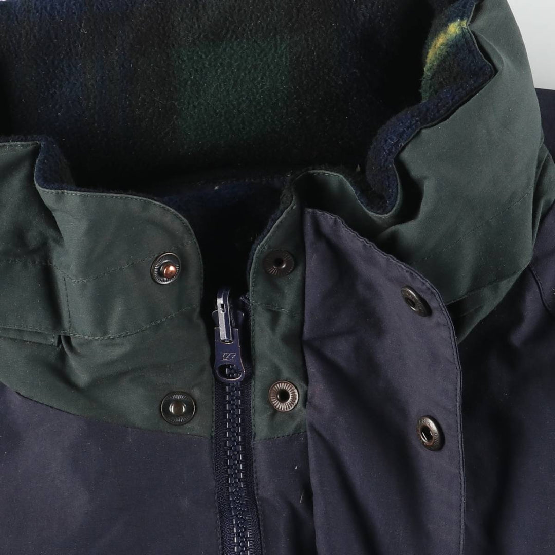 Vintage 90'S Nautica Check Pattern Reversible Sailing Jacket, Men's Size L cotton navy blue type Vintage Second Hand
