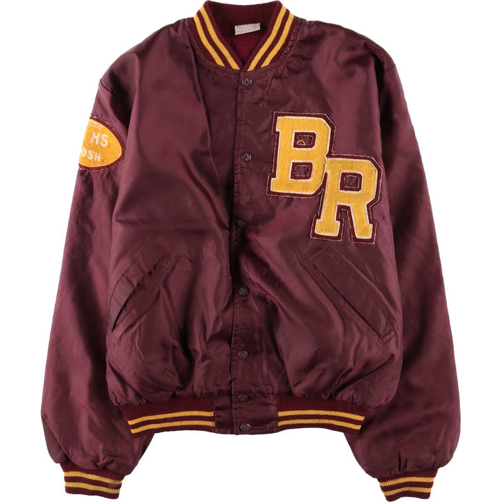 80s-90'S Richard A. Leslie Birdie Varsity Jacket, Made in USA, Men's Size L unclear wine-red Vintage Second Hand