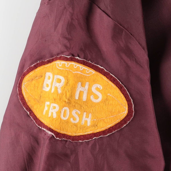 80s-90'S Richard A. Leslie Birdie Varsity Jacket, Made in USA, Men's Size L unclear wine-red Vintage Second Hand