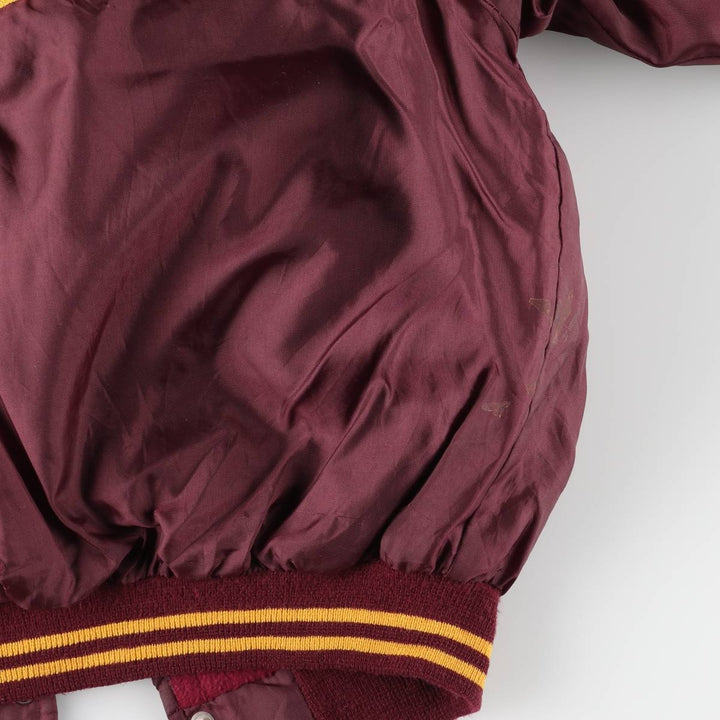 80s-90'S Richard A. Leslie Birdie Varsity Jacket, Made in USA, Men's Size L unclear wine-red Vintage Second Hand