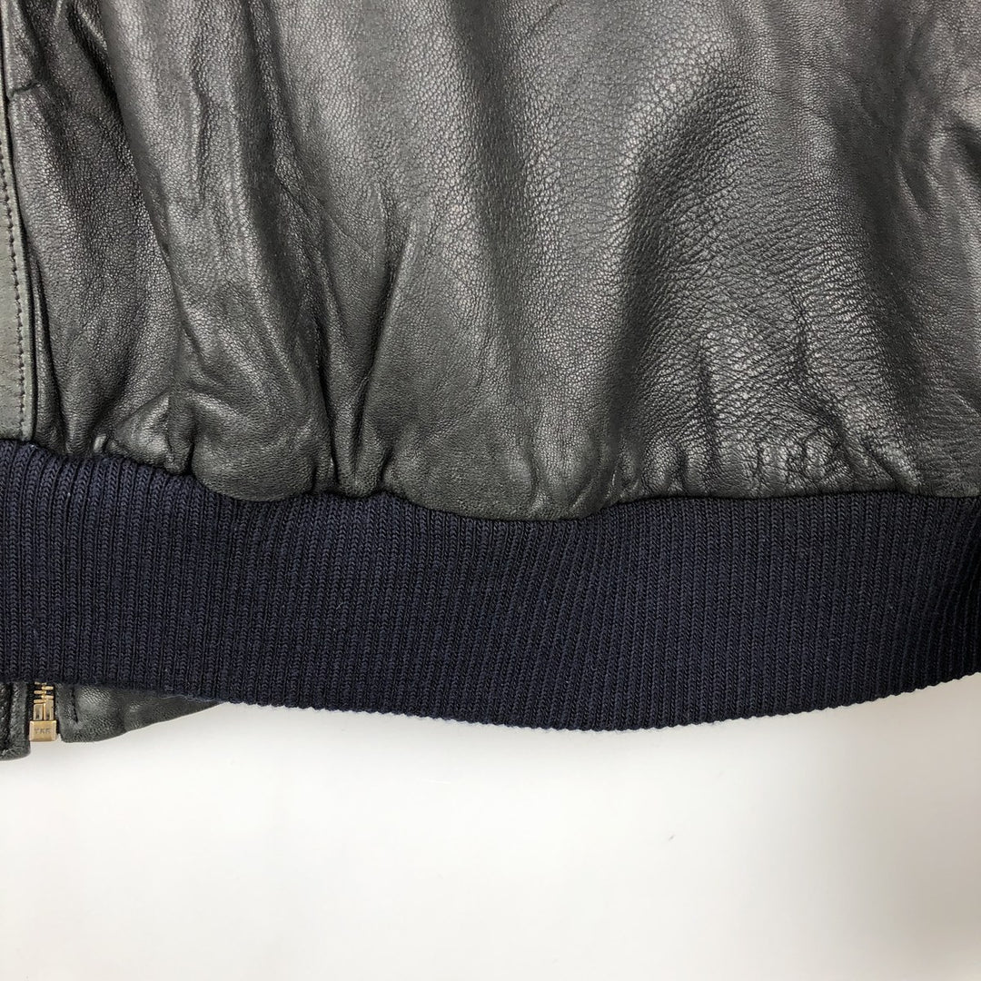 TRAPPER Leather Blouson Men's XXL genuine leather black type Vintage Second Hand