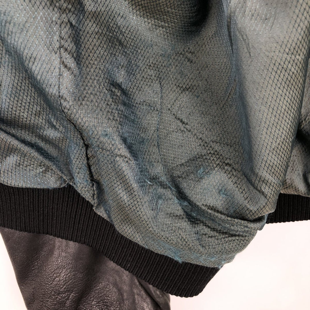 TRAPPER Leather Blouson Men's XXL genuine leather black type Vintage Second Hand