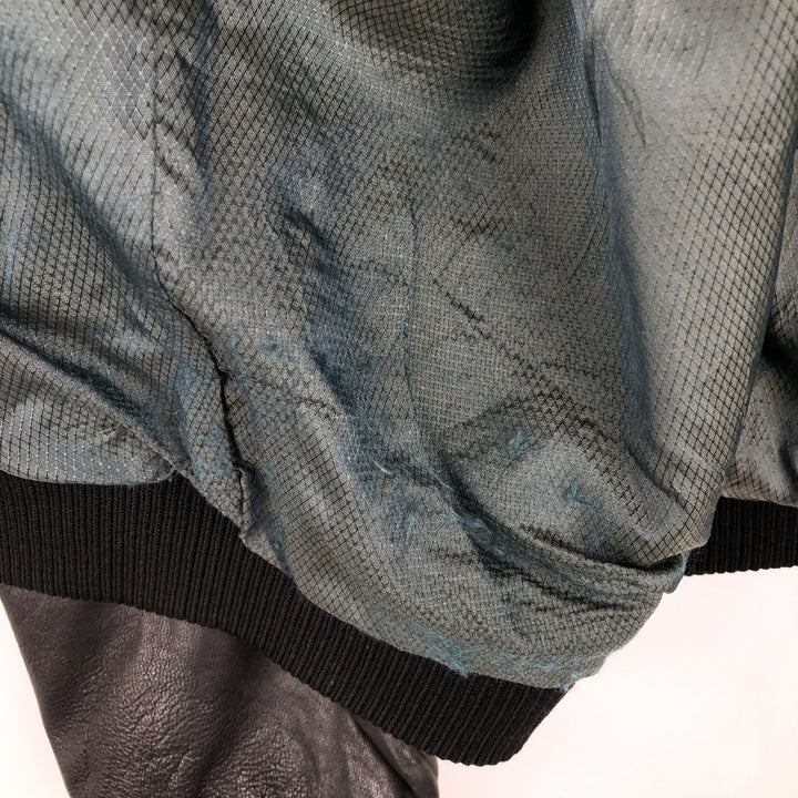 TRAPPER Leather Blouson Men's XXL genuine leather black type Vintage Second Hand