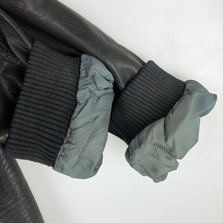 TRAPPER Leather Blouson Men's XXL genuine leather black type Vintage Second Hand
