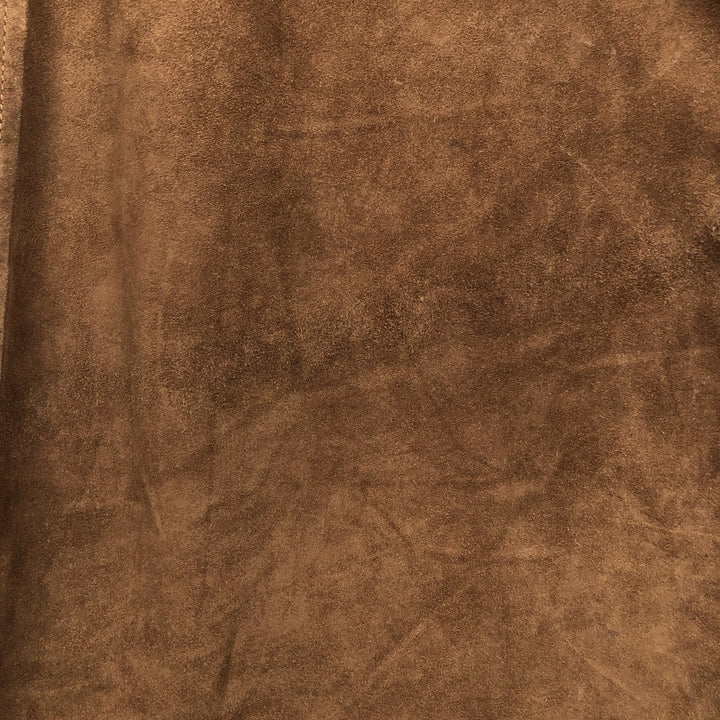 FA?ONNABLE Suede Long Sleeve Leather Shirt, Men's Size Medium genuine leather brown type Vintage Second Hand