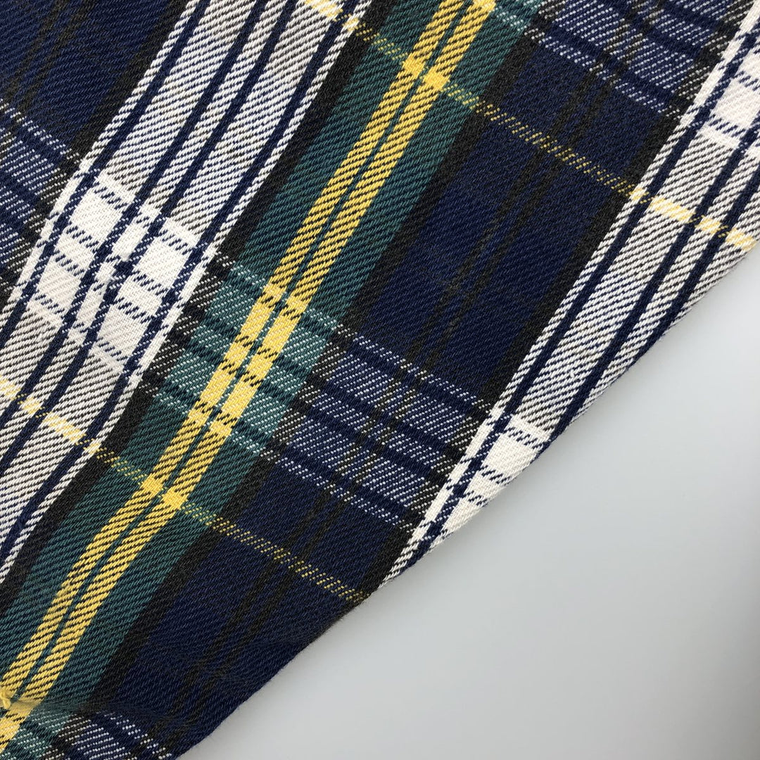 Vintage 80s-90'S Cabelas long-sleeved heavy flannel check shirt, men's size XXL unclear blue type Vintage Second Hand