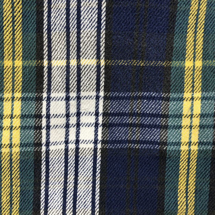 Vintage 80s-90'S Cabelas long-sleeved heavy flannel check shirt, men's size XXL unclear blue type Vintage Second Hand