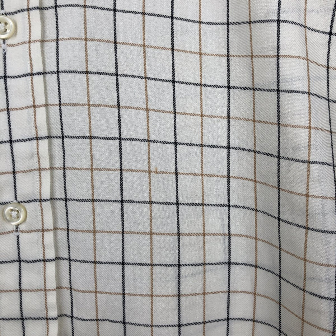 Ralph Lauren BLAKE long sleeve button down check shirt, men's XL size cotton Beige type Vintage Second Hand