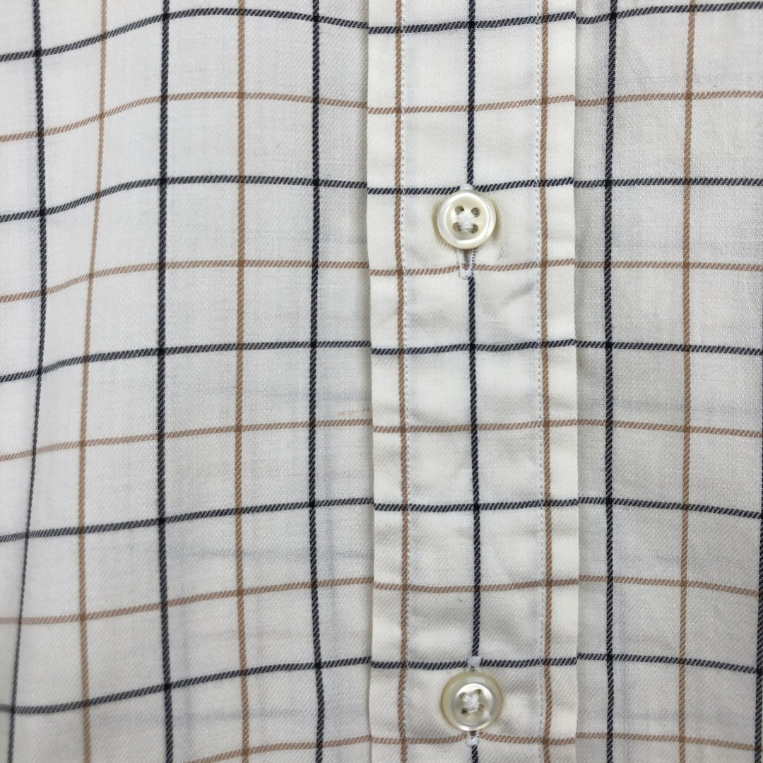 Ralph Lauren BLAKE long sleeve button down check shirt, men's XL size cotton Beige type Vintage Second Hand