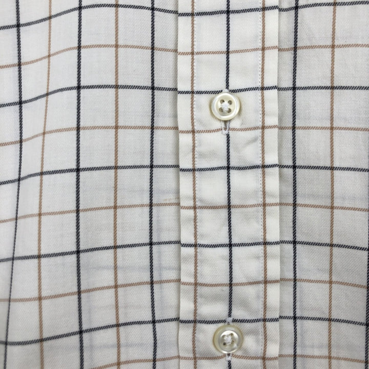 Ralph Lauren BLAKE long sleeve button down check shirt, men's XL size cotton Beige type Vintage Second Hand
