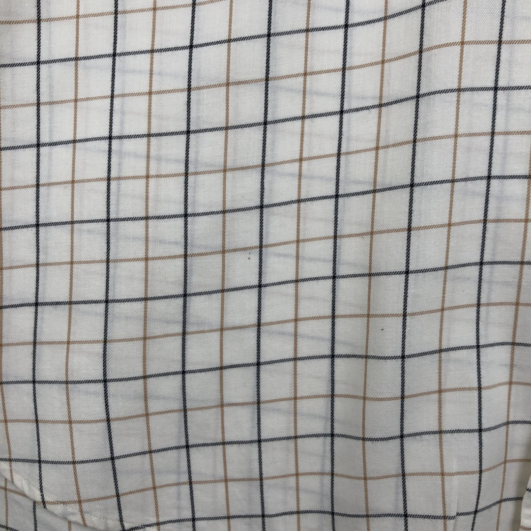 Ralph Lauren BLAKE long sleeve button down check shirt, men's XL size cotton Beige type Vintage Second Hand