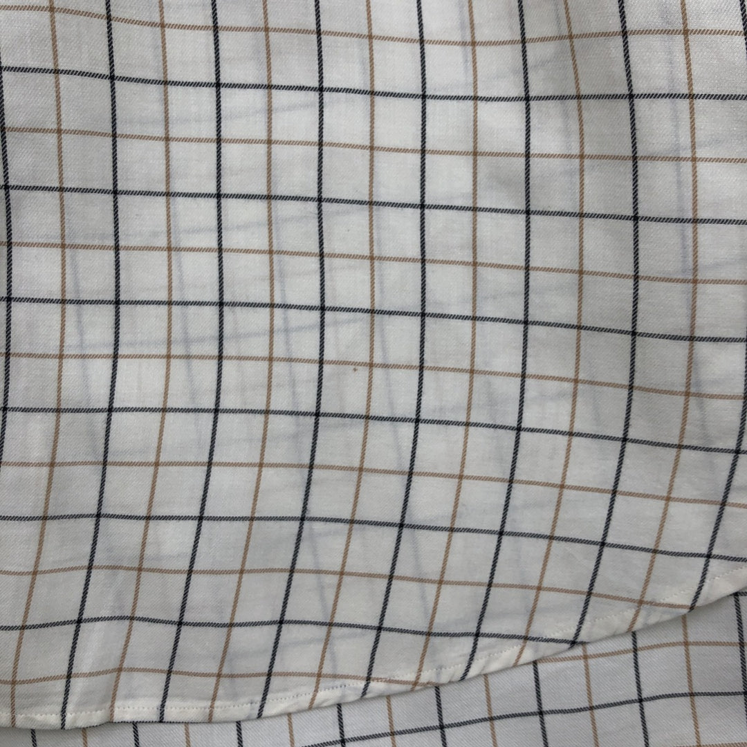 Ralph Lauren BLAKE long sleeve button down check shirt, men's XL size cotton Beige type Vintage Second Hand