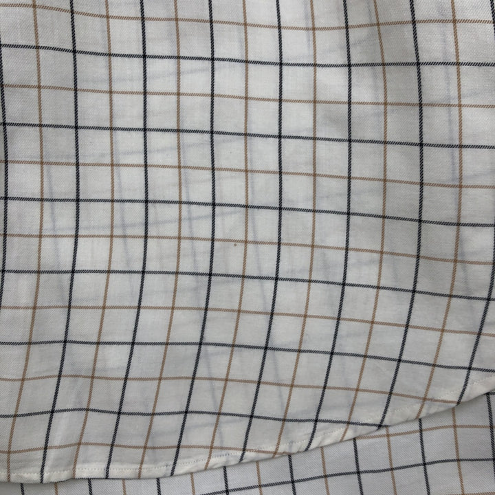 Ralph Lauren BLAKE long sleeve button down check shirt, men's XL size cotton Beige type Vintage Second Hand