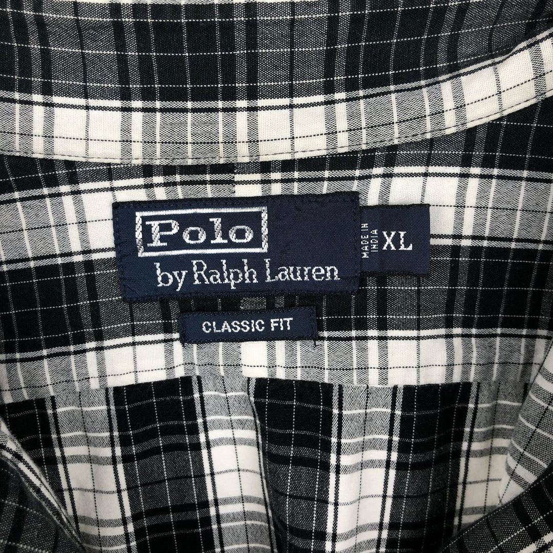 Ralph Lauren POLO by Ralph Lauren Classic Fit Long Sleeve Cotton Shirt, Men's XL, Regular Collar cotton black type Vintage Second Hand