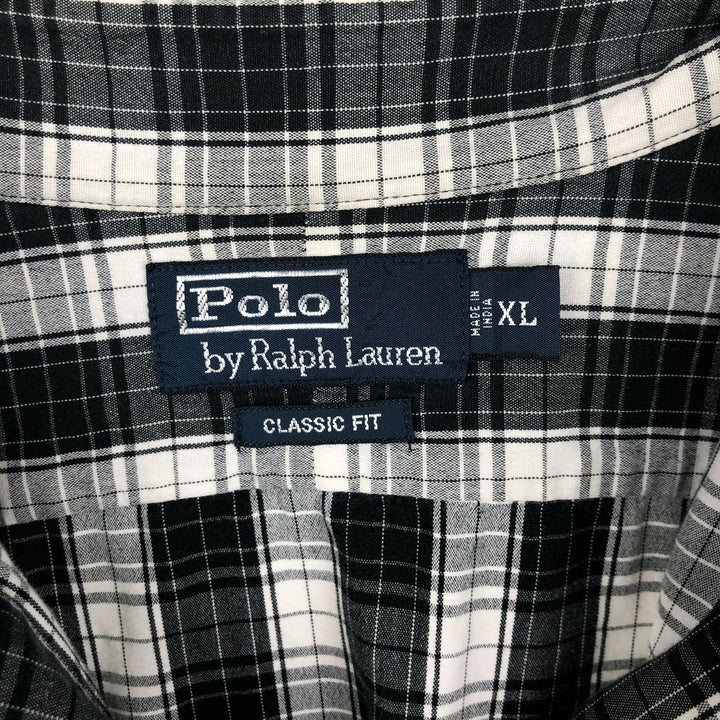 Ralph Lauren POLO by Ralph Lauren Classic Fit Long Sleeve Cotton Shirt, Men's XL, Regular Collar cotton black type Vintage Second Hand