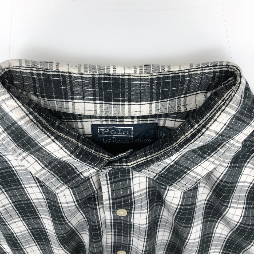 Ralph Lauren POLO by Ralph Lauren Classic Fit Long Sleeve Cotton Shirt, Men's XL, Regular Collar cotton black type Vintage Second Hand