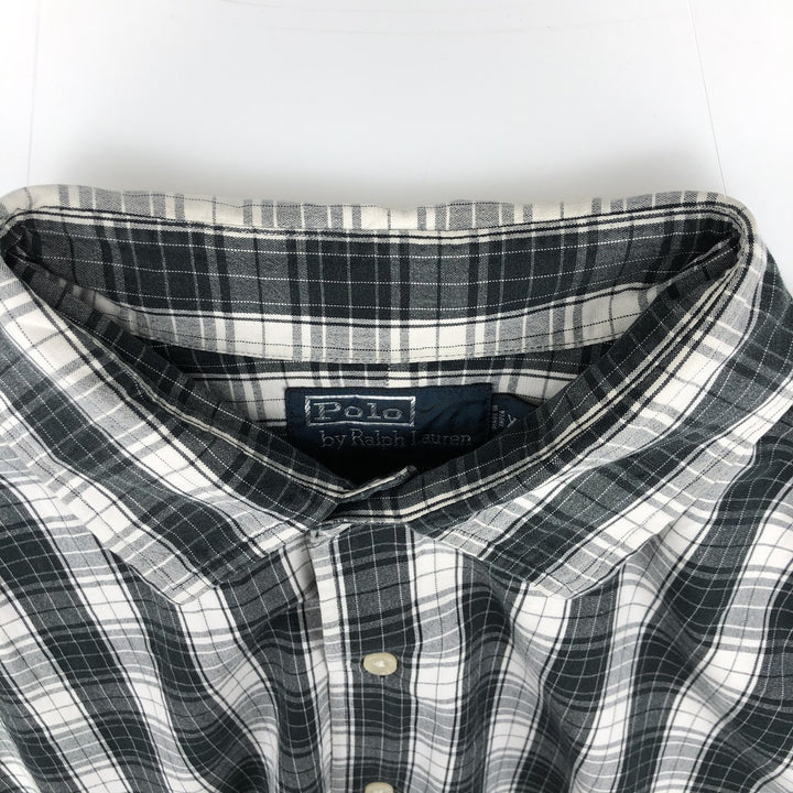 Ralph Lauren POLO by Ralph Lauren Classic Fit Long Sleeve Cotton Shirt, Men's XL, Regular Collar cotton black type Vintage Second Hand