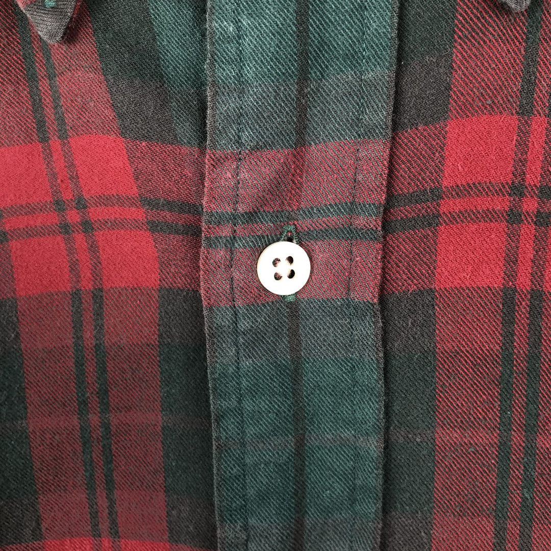 Ralph Lauren long sleeve button down check shirt, men's size L cotton green type Vintage Second Hand