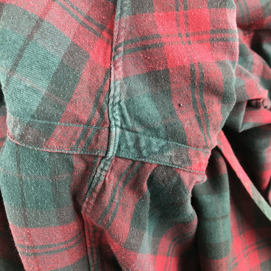 Ralph Lauren long sleeve button down check shirt, men's size L cotton green type Vintage Second Hand