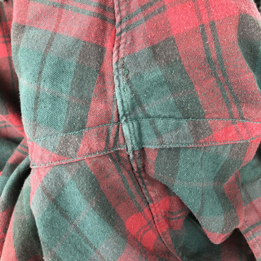 Ralph Lauren long sleeve button down check shirt, men's size L cotton green type Vintage Second Hand