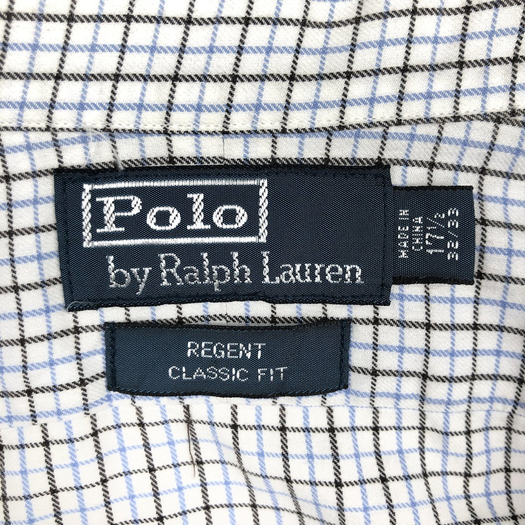 Ralph Lauren POLO by RALPH LAUREN REGENT CLASSIC FIT long-sleeved cotton shirt, men's size XL cotton white type Vintage Second Hand