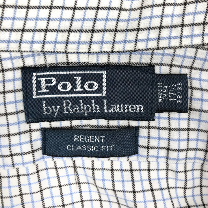 Ralph Lauren POLO by RALPH LAUREN REGENT CLASSIC FIT long-sleeved cotton shirt, men's size XL cotton white type Vintage Second Hand
