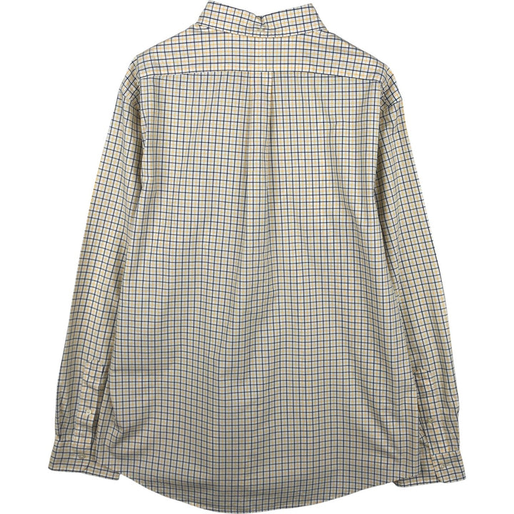 Ralph Lauren long sleeve button down check shirt, men's XL size cotton white type Vintage Second Hand
