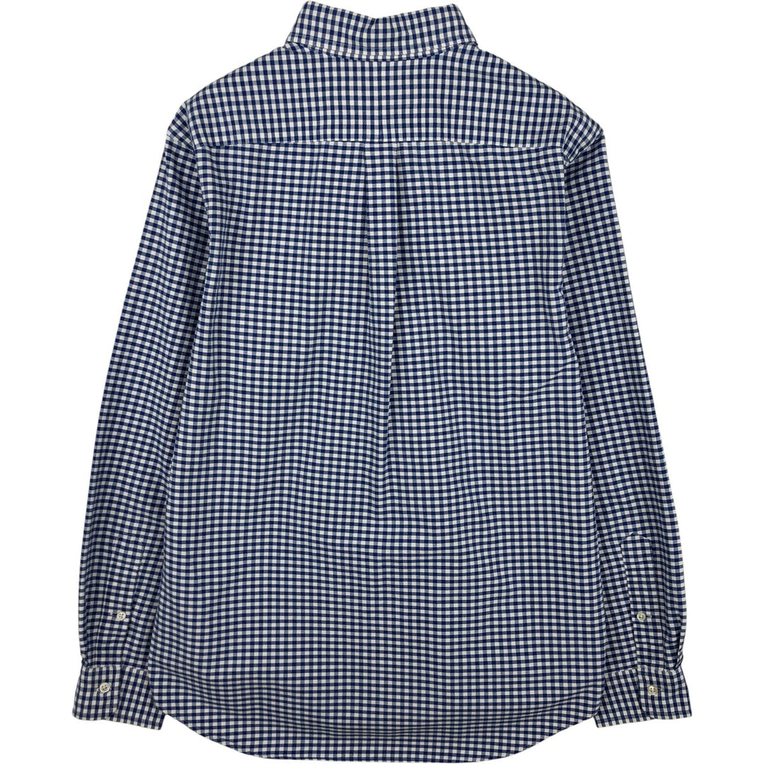 Ralph Lauren Gingham Check Long Sleeve Button-Down Check Shirt, Men's Size L cotton white type Vintage Second Hand