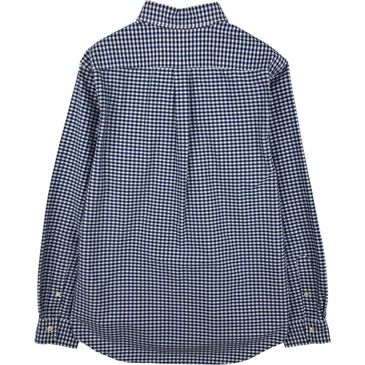 Ralph Lauren Gingham Check Long Sleeve Button-Down Check Shirt, Men's Size L cotton white type Vintage Second Hand