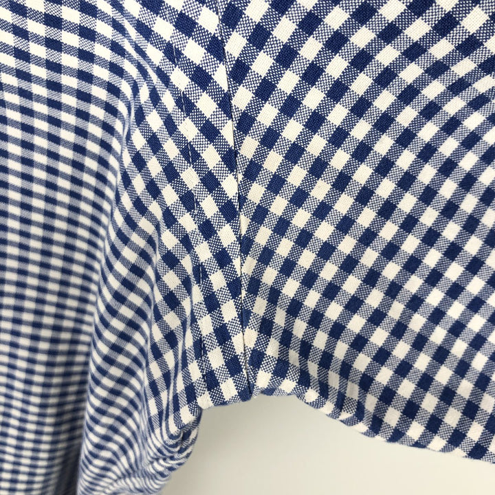 Ralph Lauren Gingham Check Long Sleeve Button-Down Check Shirt, Men's Size L cotton white type Vintage Second Hand