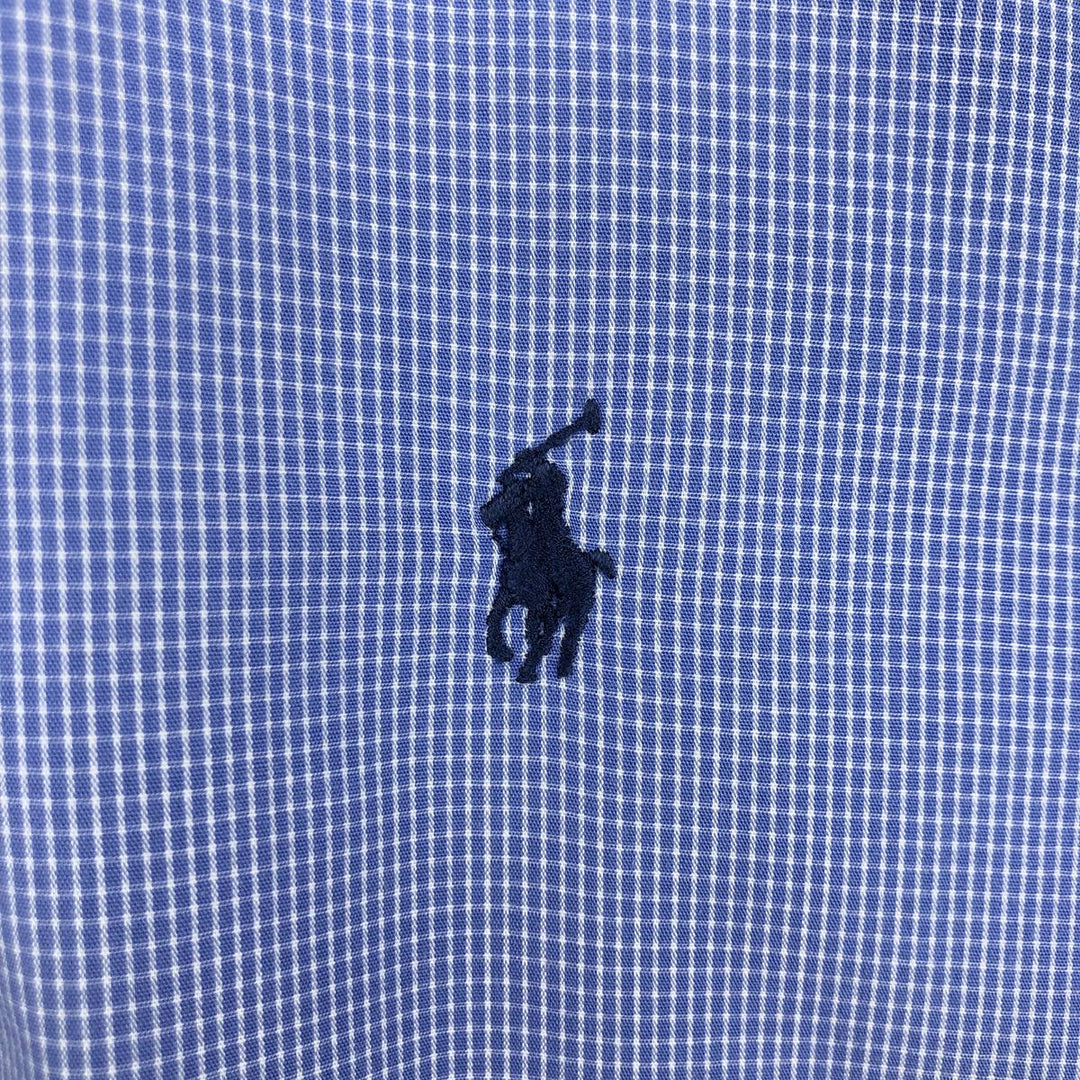 Ralph Lauren POLO by Ralph Lauren ANDREW Long Sleeve Cotton Check Shirt Men's XL cotton Blue type light blue Vintage Second Hand