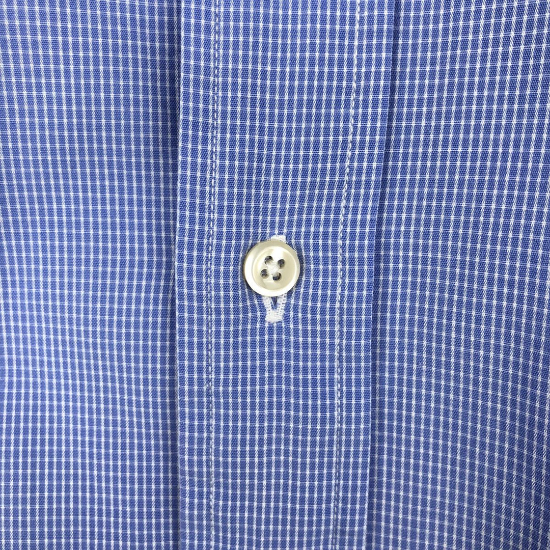 Ralph Lauren POLO by Ralph Lauren ANDREW Long Sleeve Cotton Check Shirt Men's XL cotton Blue type light blue Vintage Second Hand