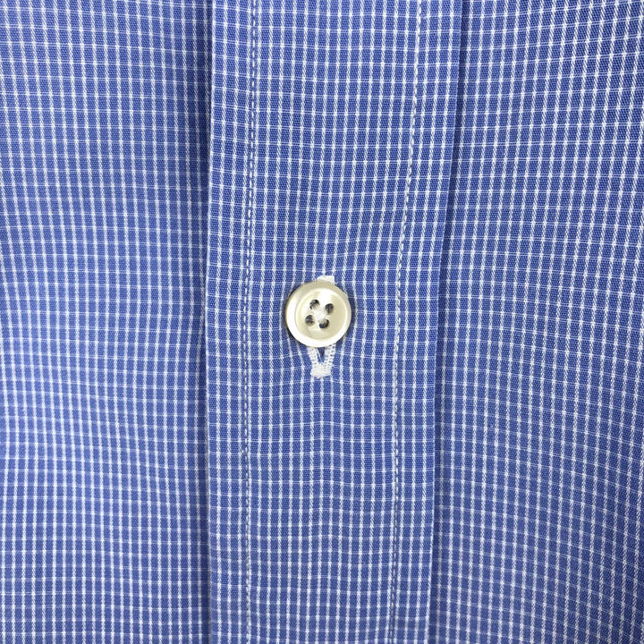 Ralph Lauren POLO by Ralph Lauren ANDREW Long Sleeve Cotton Check Shirt Men's XL cotton Blue type light blue Vintage Second Hand
