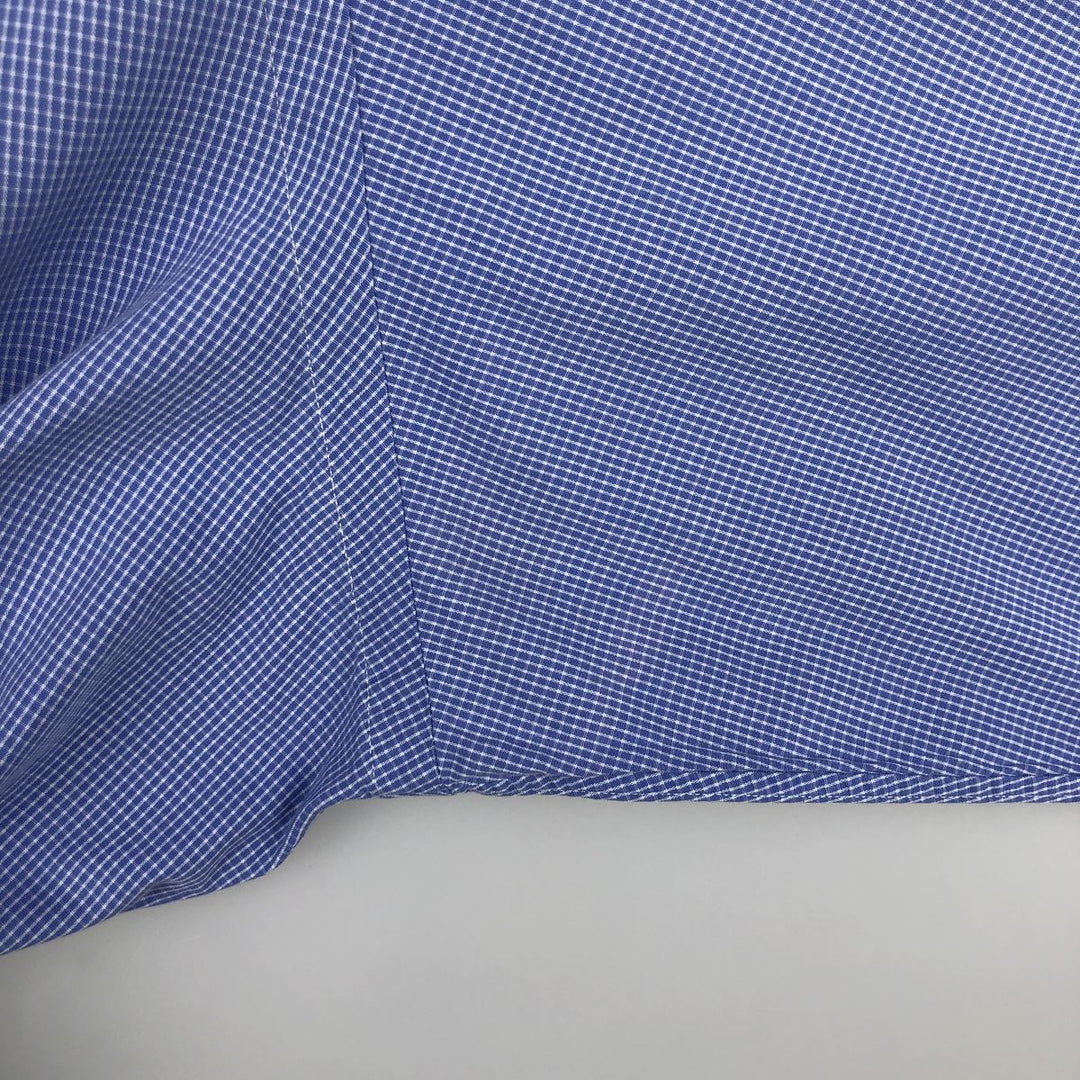 Ralph Lauren POLO by Ralph Lauren ANDREW Long Sleeve Cotton Check Shirt Men's XL cotton Blue type light blue Vintage Second Hand