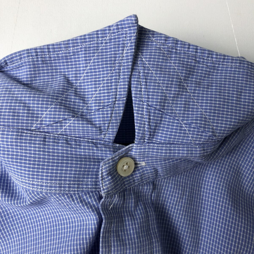 Ralph Lauren POLO by Ralph Lauren ANDREW Long Sleeve Cotton Check Shirt Men's XL cotton Blue type light blue Vintage Second Hand