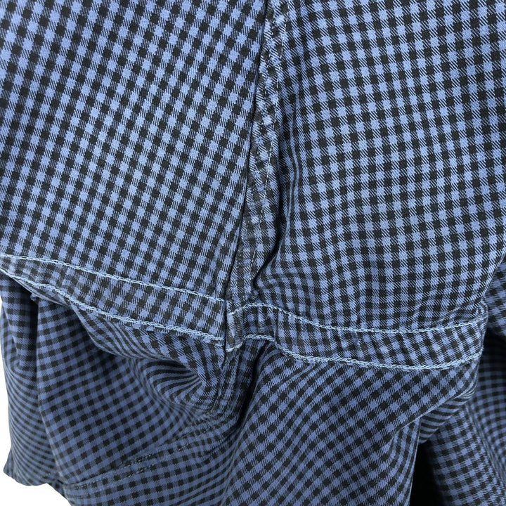 Ralph Lauren BLAKE Gingham Check Long Sleeve Button-Down Check Shirt, Men's Size L cotton blue type Vintage Second Hand